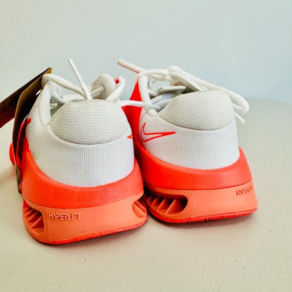 NEW NIKE METCON 9 WHITE EMBER WHITE CRIMSON TRAINING SHOES - Picture 4 of 12